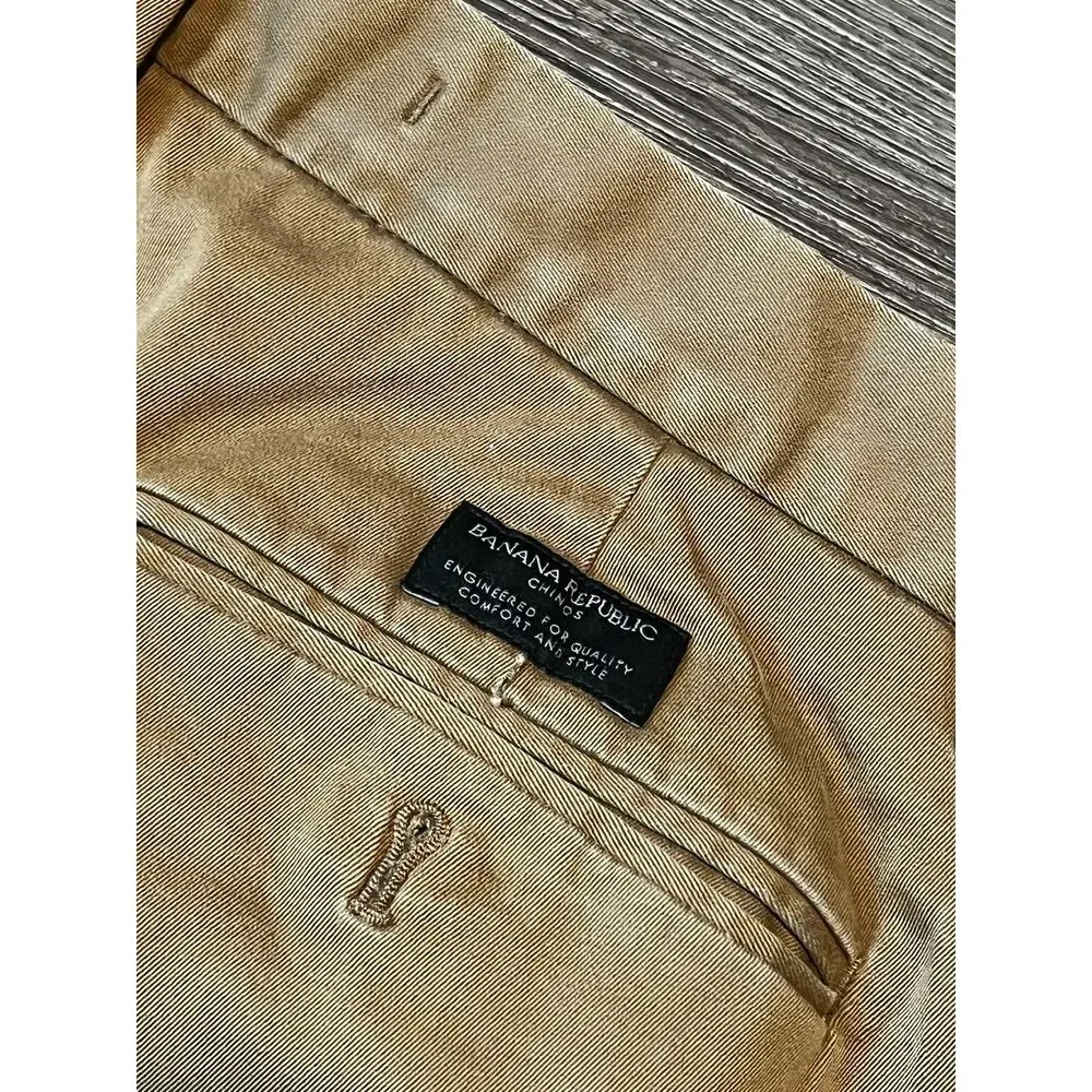 Banana Republic Tapered Fit Chino Pants Mens 35x32 Khaki Tan